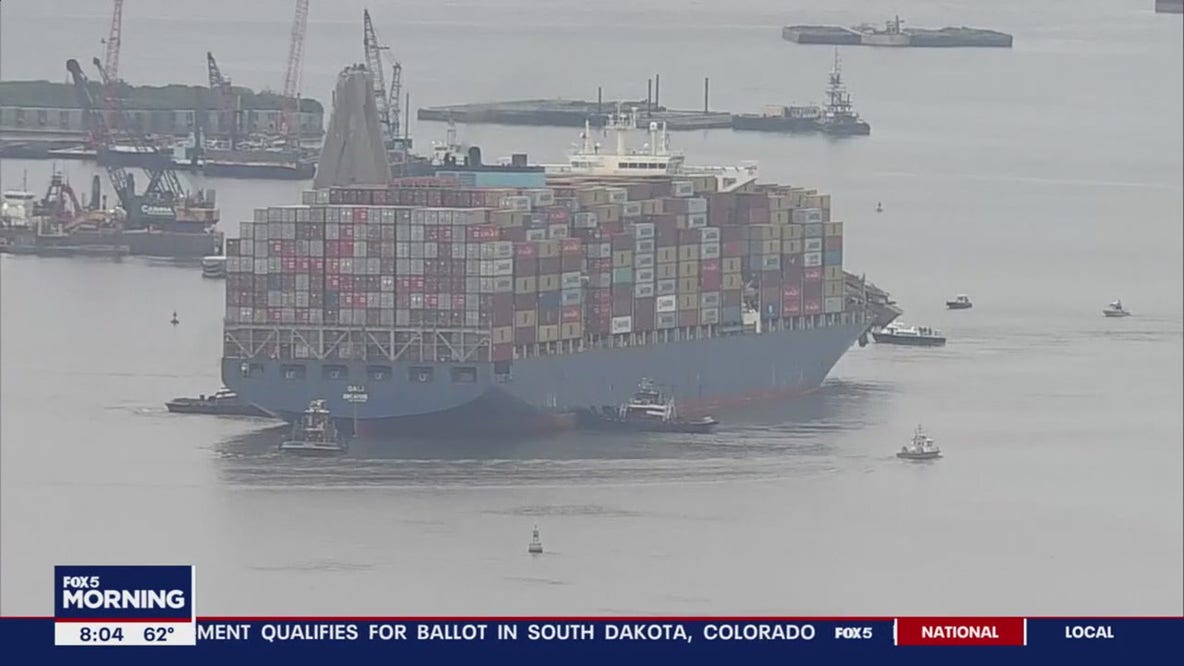 Baltimore Key Bridge collapse: Dali refloated, being moved to nearby marine terminal